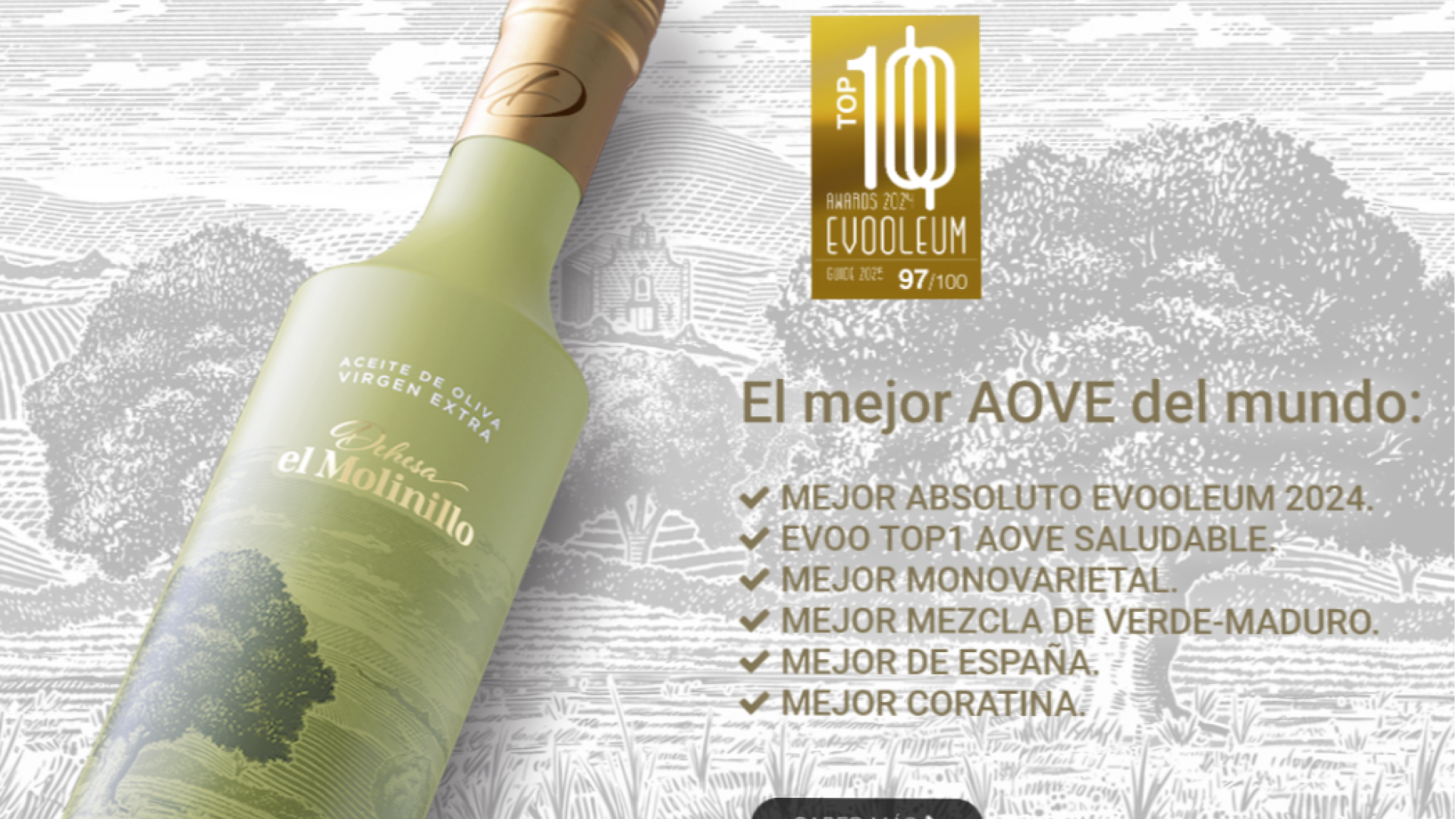 La Dehesa El Molinillo, reconocida con el premio al mejor aceite virgen extra del mundo