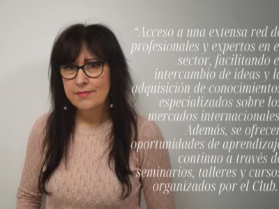 Maria José Parra (CEO of Parcitank): ‘The Exporters Club provides access to an extensive network of professionals and experts in international markets’.